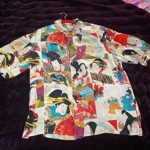 Citron short sleeved button down. Size M